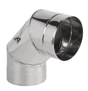 Kolano  kwaso-żaroodporne ( fi 120) 90 st  z rewizją grubość 1mm 